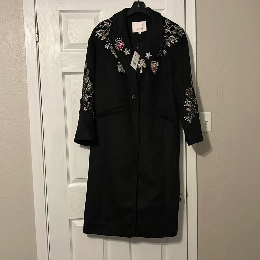 Sale. New cinq a sept embellished coat - Picture 3 of 10